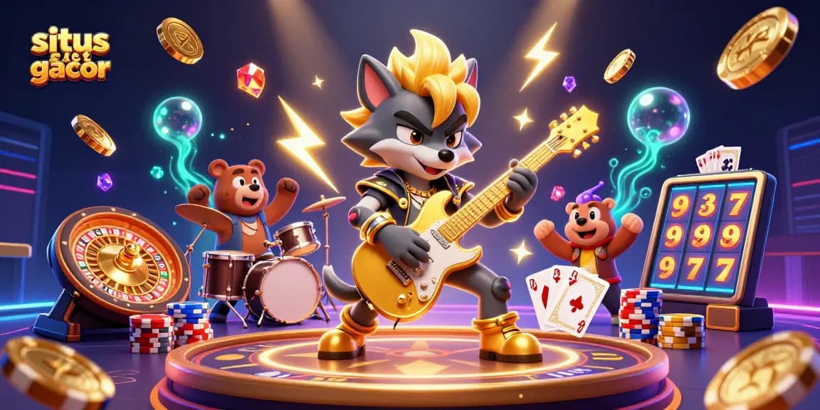 Experience the excitement at situs slot gacor with vibrant 3D casino characters and elements.