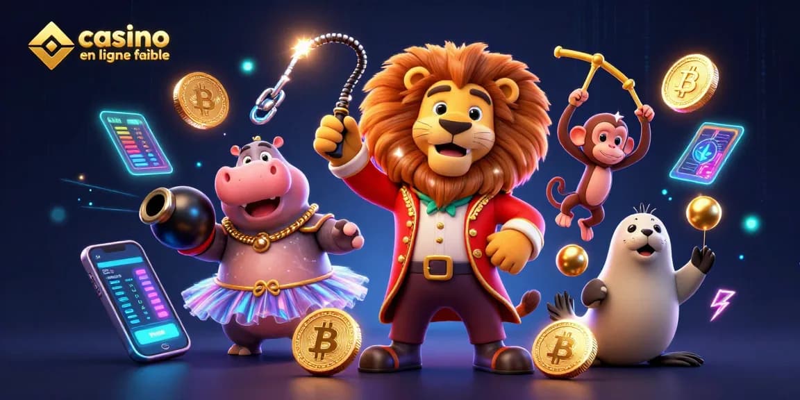 Illustration captivante illustrant un casino en ligne fiable avec des personnages animés dans un univers dynamique.