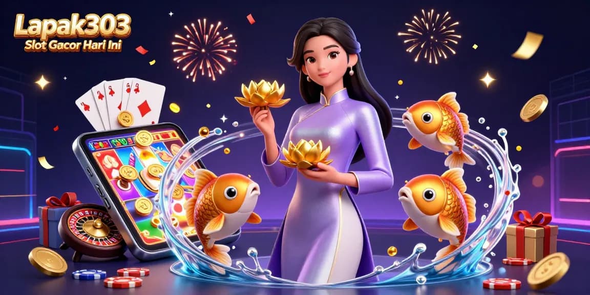 Enhance your gameplay with Lapak303 Slot Gacor Hari Ini featuring an elegant scene of fortune and fun.