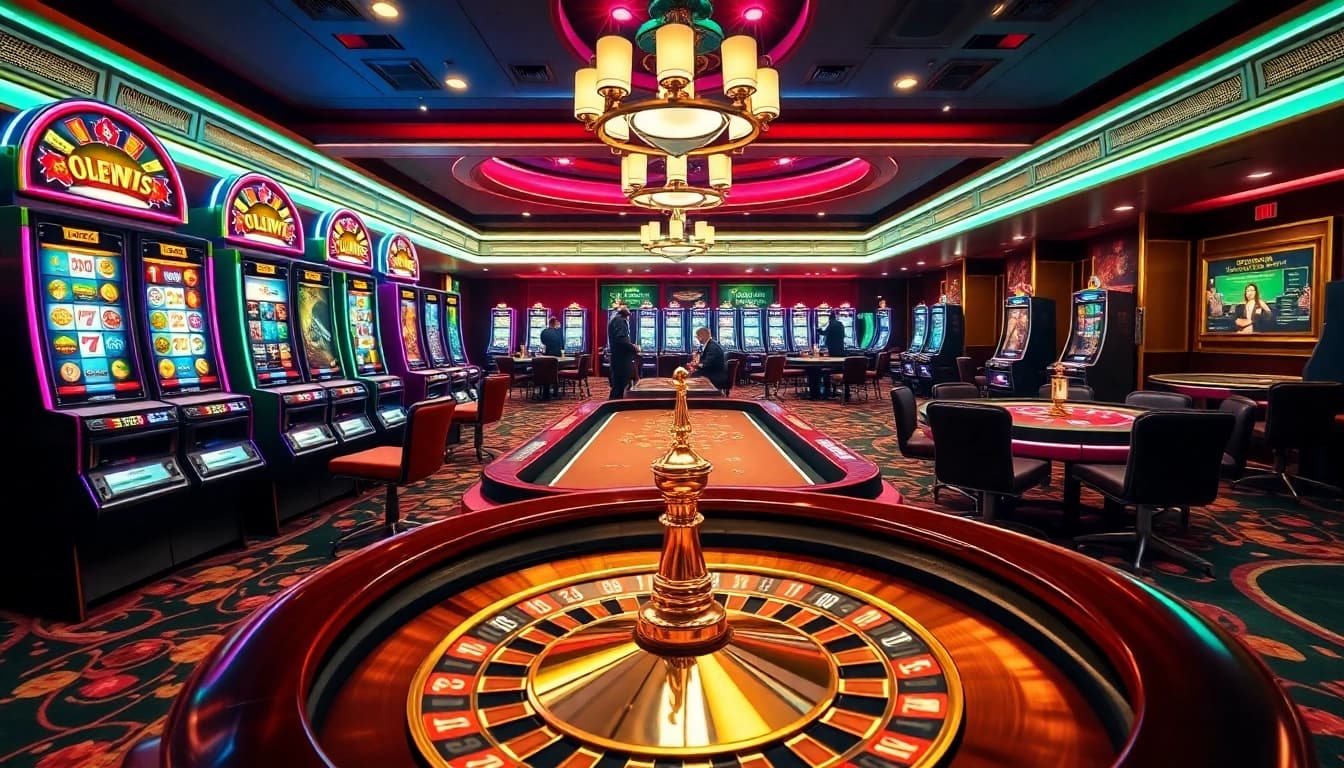 Players enjoying immersive gaming experiences at Jogoluck's luxurious online casino.