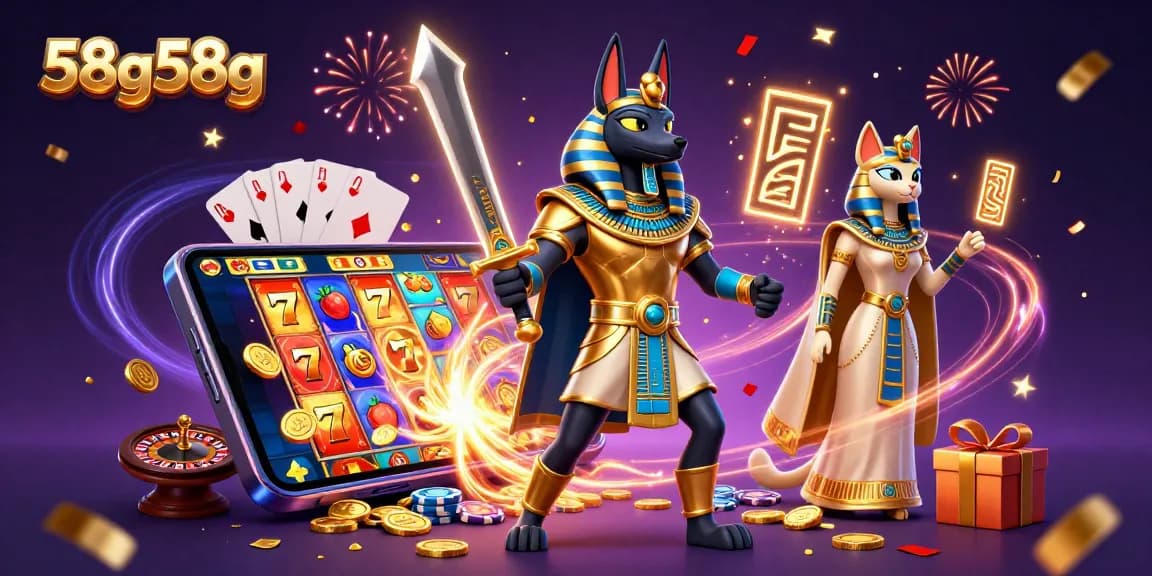 Viva a emoção no 58g58g com Anubis e Bastet entre jogos de slot vibrantes.
