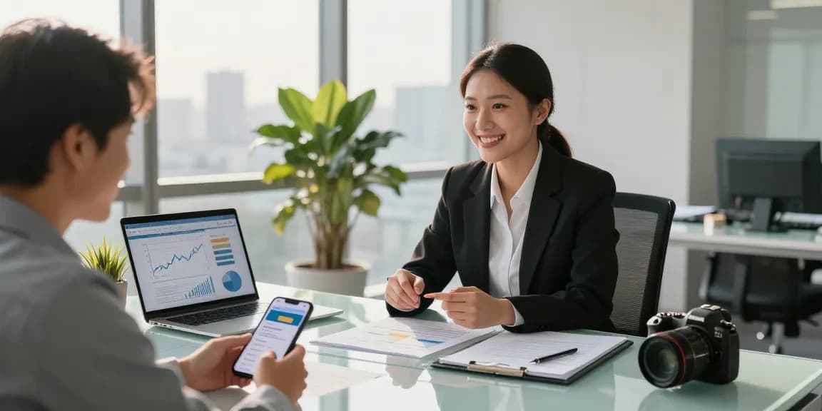 Engaging financial consultation showcasing 소액결제현금화 strategies with advisor and client.