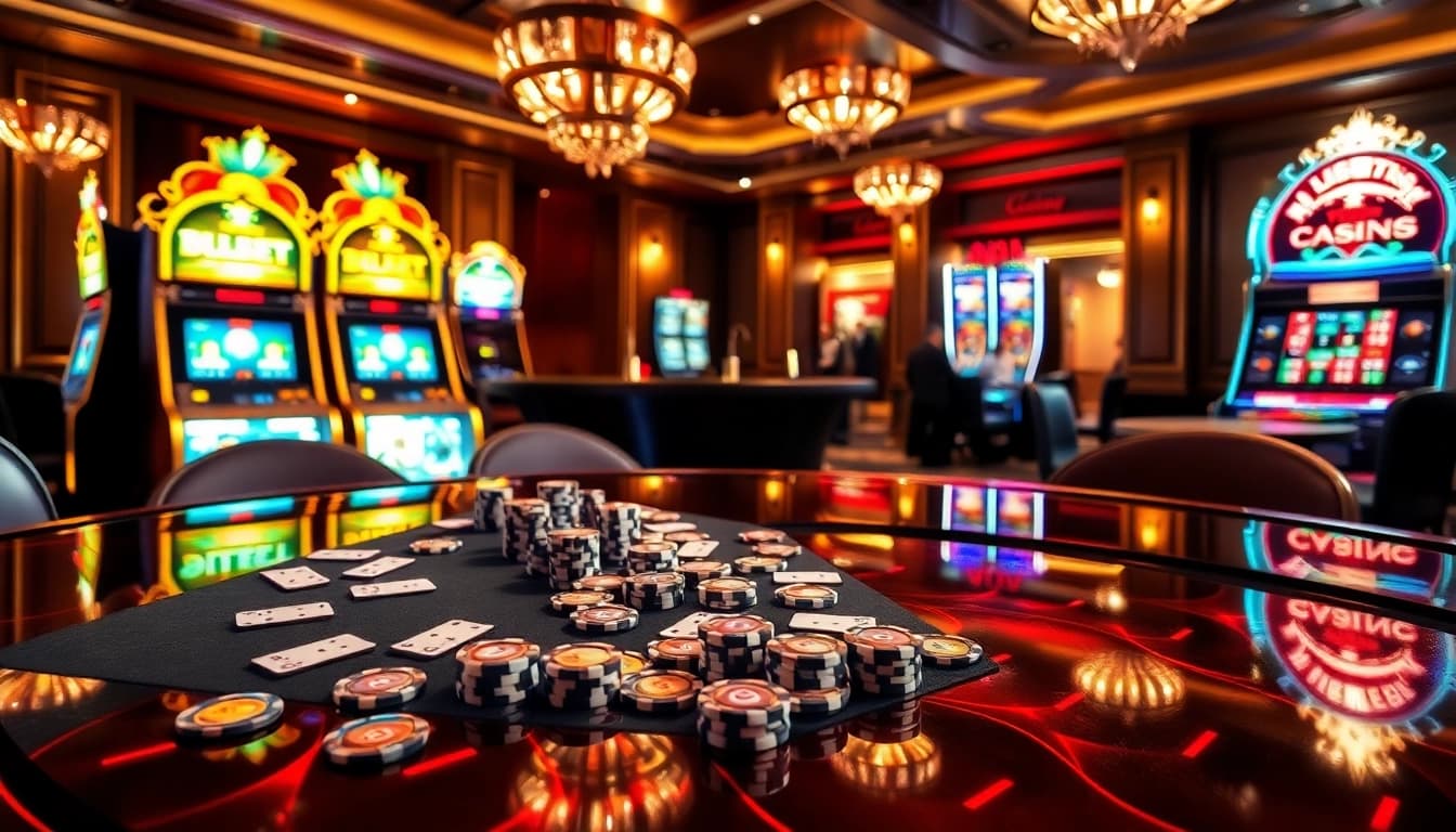 Experience the excitement of 789f best with poker chips and bright slot machines.