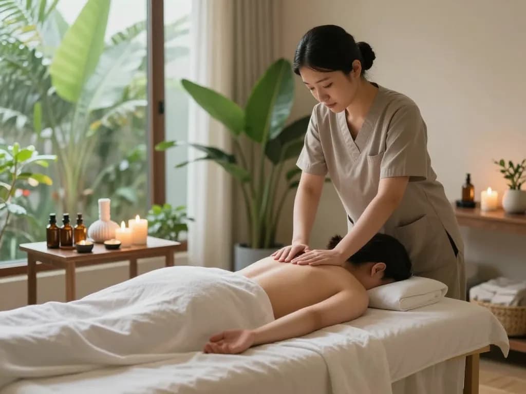 Experience a soothing 서초스웨디시 massage therapy in a tranquil spa setting.