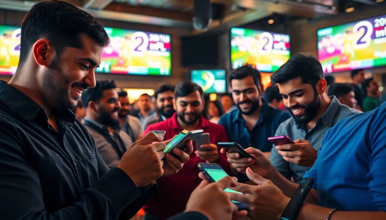 Discover which app is best for ipl betting by observing fans engaging with their mobile devices.