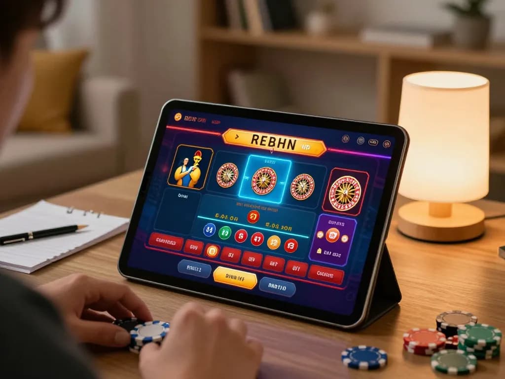 Player exploring exciting betting options on open88's online casino platform from the comfort of home.
