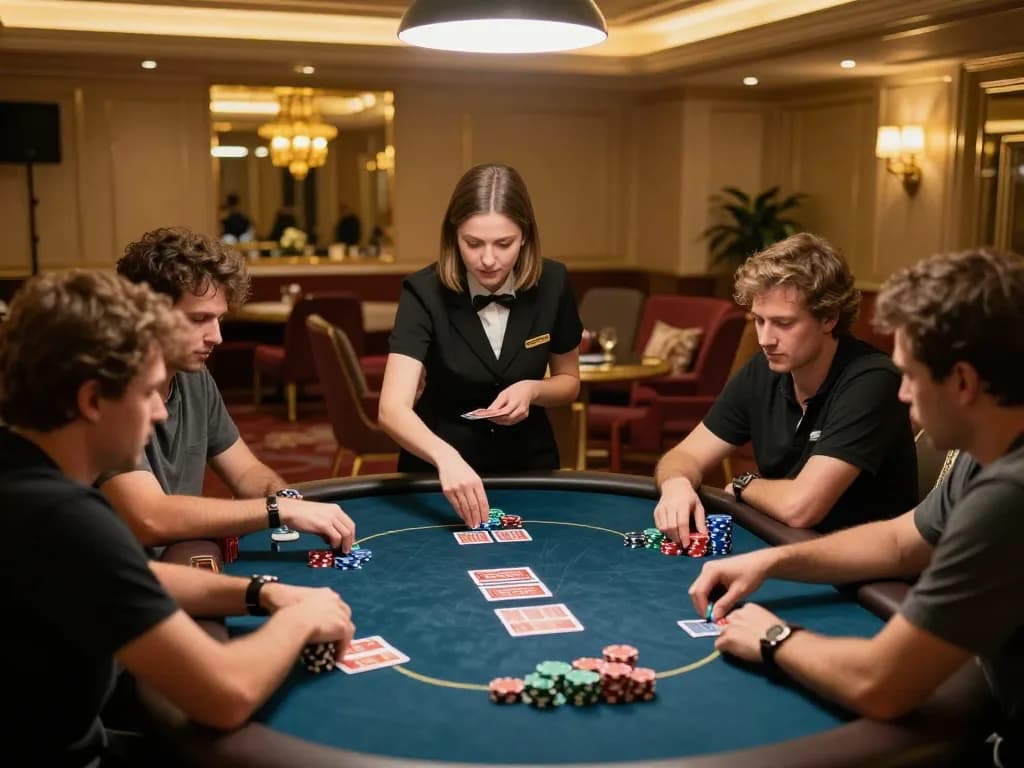 Experience thrilling poker moments at rr88com's luxurious casino table with intense players