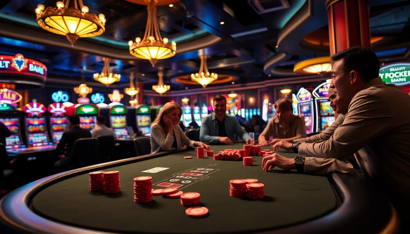 Menghasilkan pgbet link terbaik di meja poker kasino yang ramai.