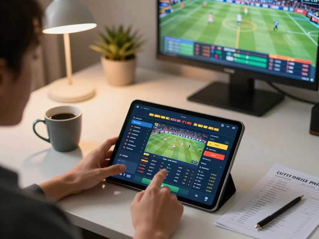 Betting exciting sports on vaobet app with vibrant atmosphere at home setup.