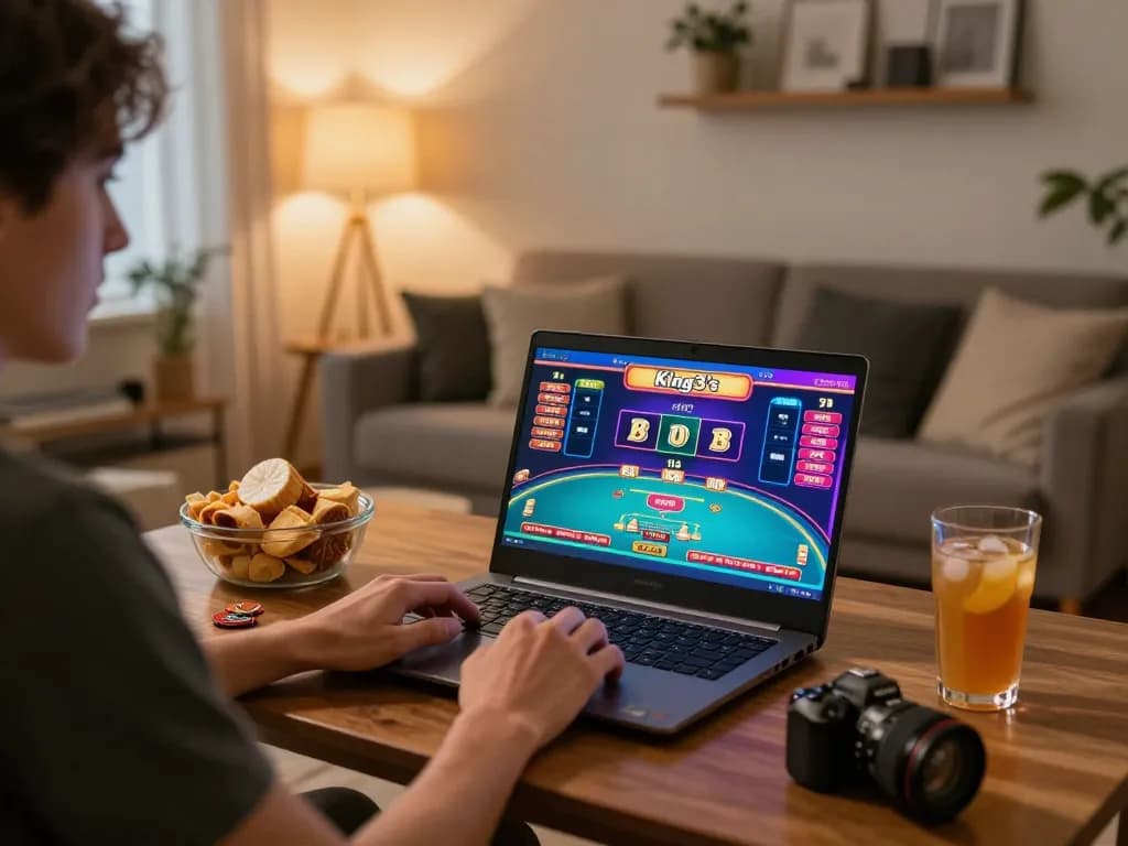 Engaging online gaming experience at King33 with live dealer game interface and player strategy notes.