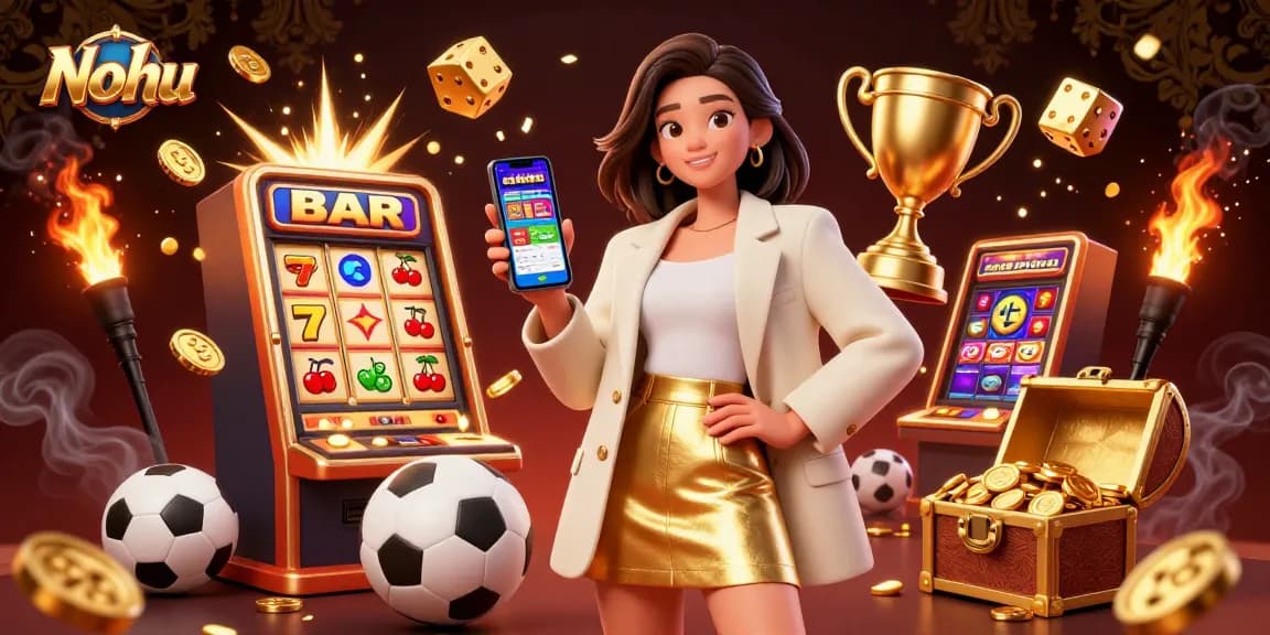 Nohu players enjoy thrilling action with vibrant slots and engaging trophy displays.