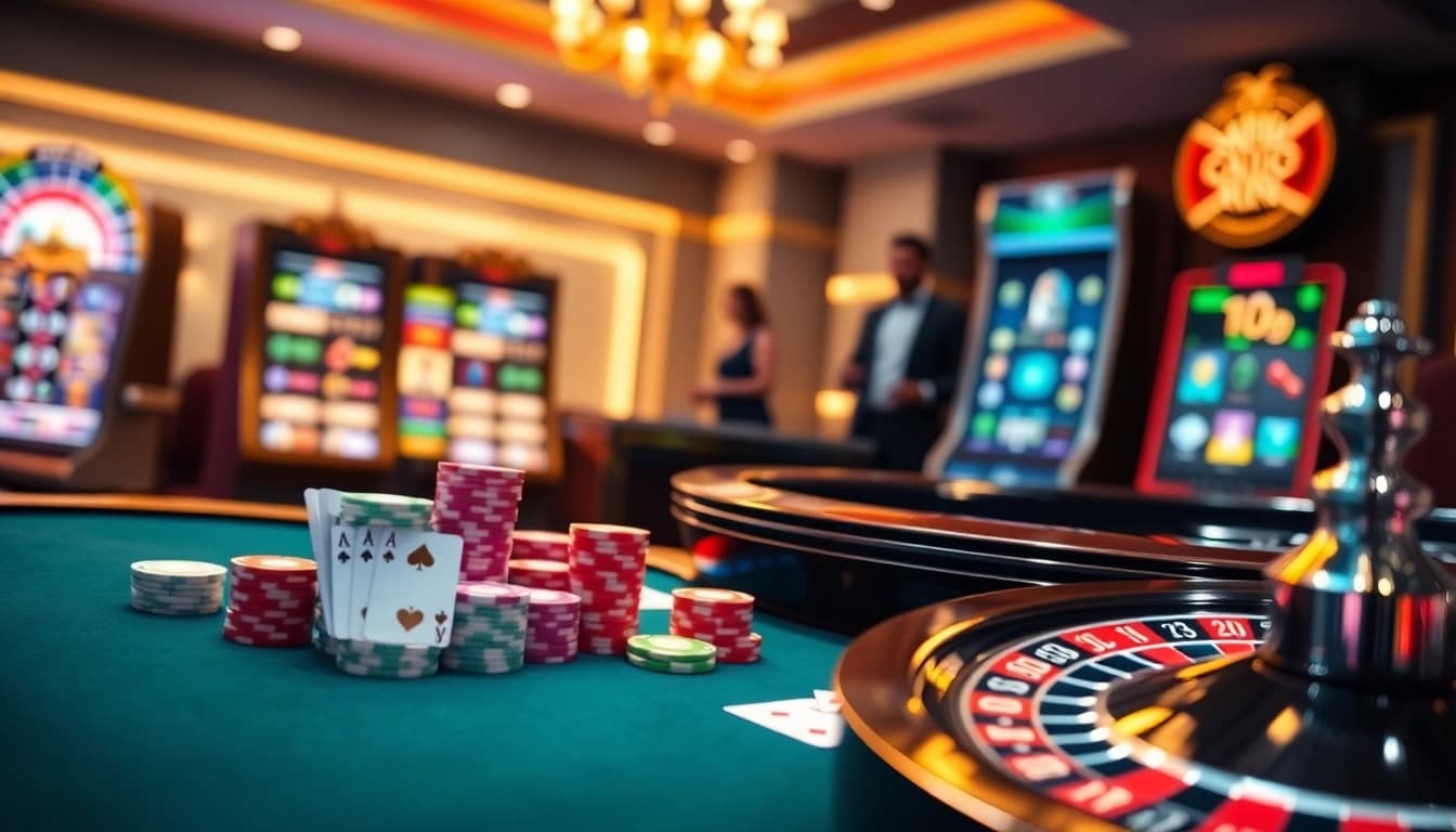 Experience professional gambling excitement at https://pg88hz.vip/ with a luxury casino scene featuring poker, roulette, and digital slot machines.