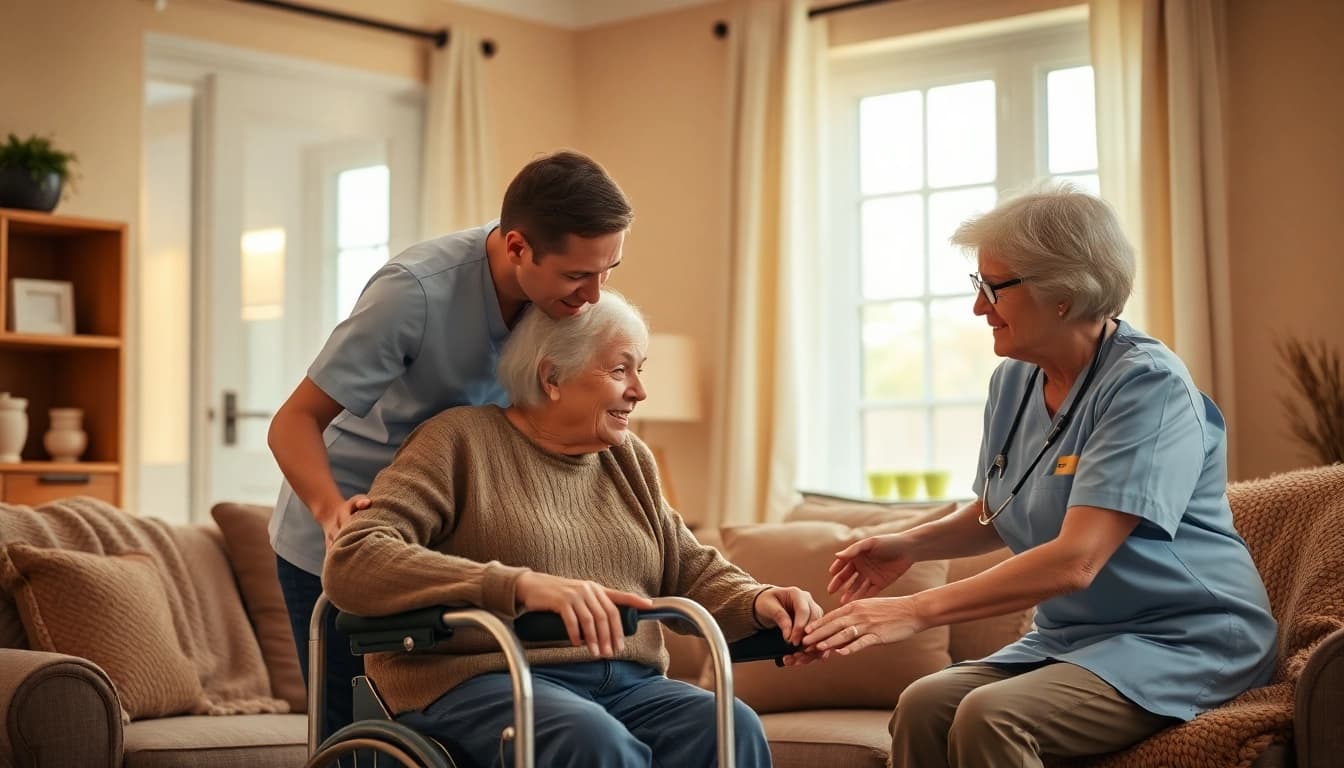 Senior caregivers Austin TX providing compassionate assistance in a comforting environment.
