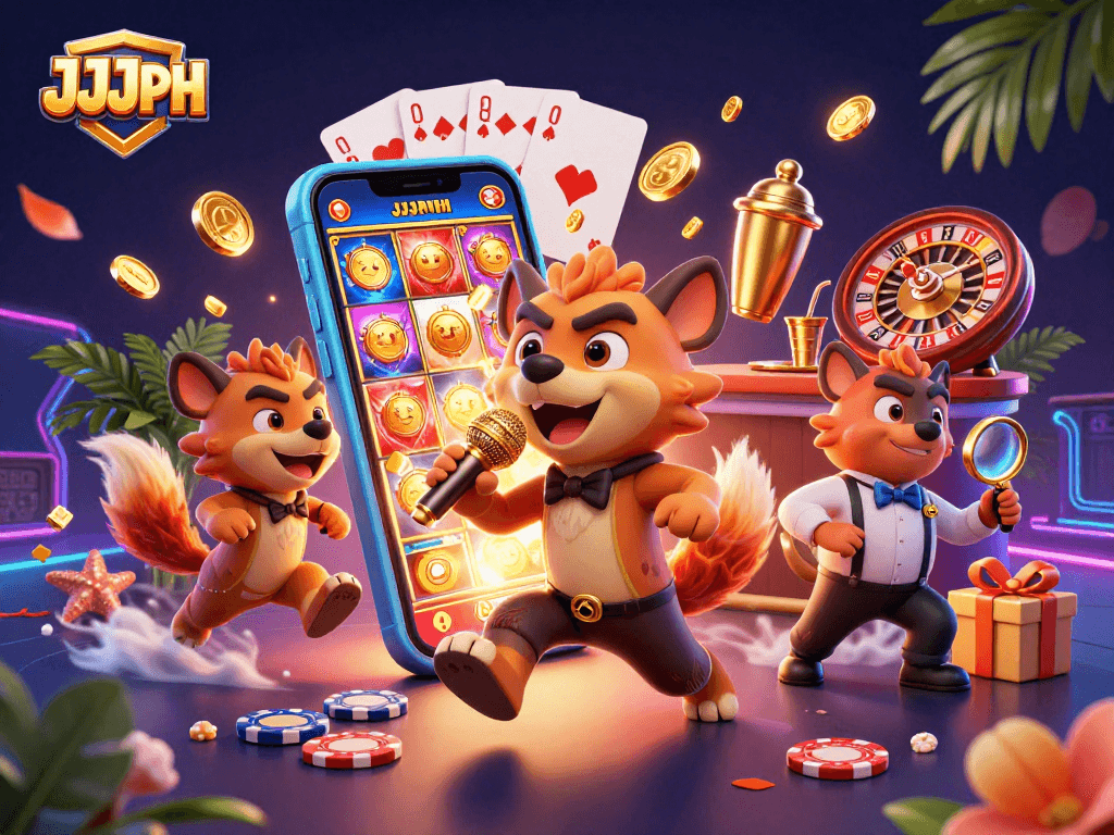 Experience thrilling gaming adventures at JJJPH with exciting slots and cocktails in a vibrant casino.