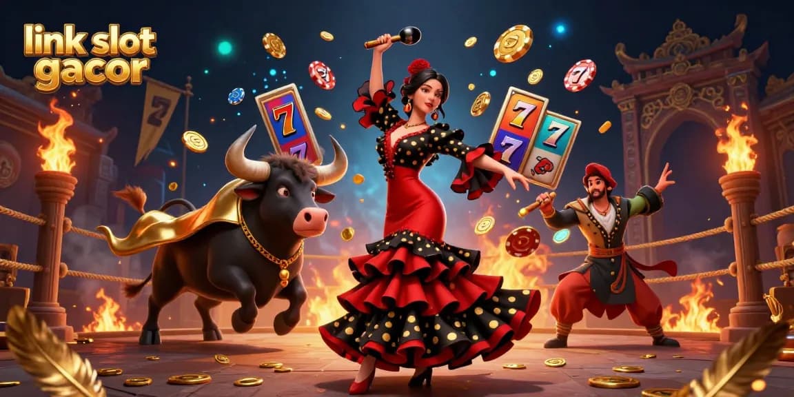 Rasakan kemenangan besar dengan aksi link slot gacor yang menarik dalam ilustrasi kasino yang penuh warna.