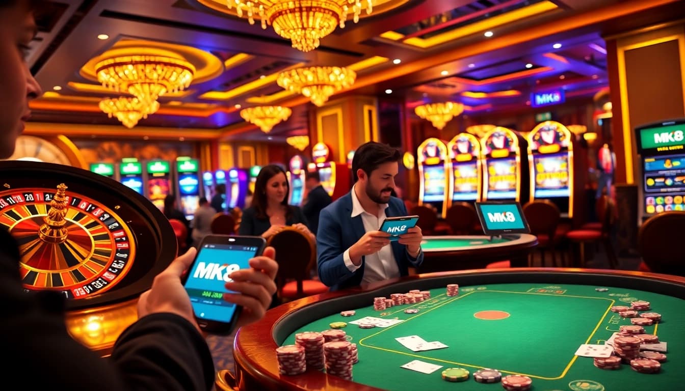 Play exciting games at https://mk8.sh/ featuring vibrant casino tables and thrilling gambling experiences.