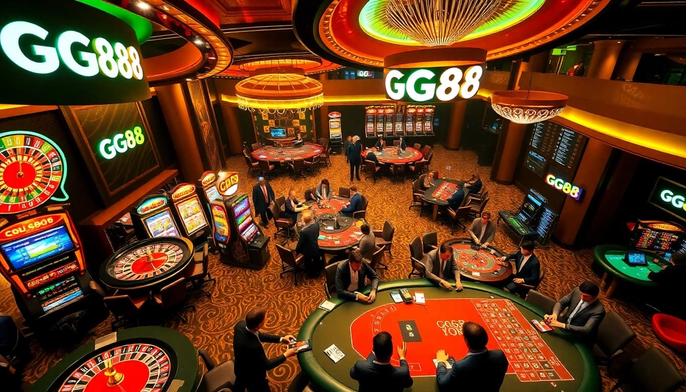 Experience the thrill of GG88 with dynamic gaming tables and vibrant slot machines.