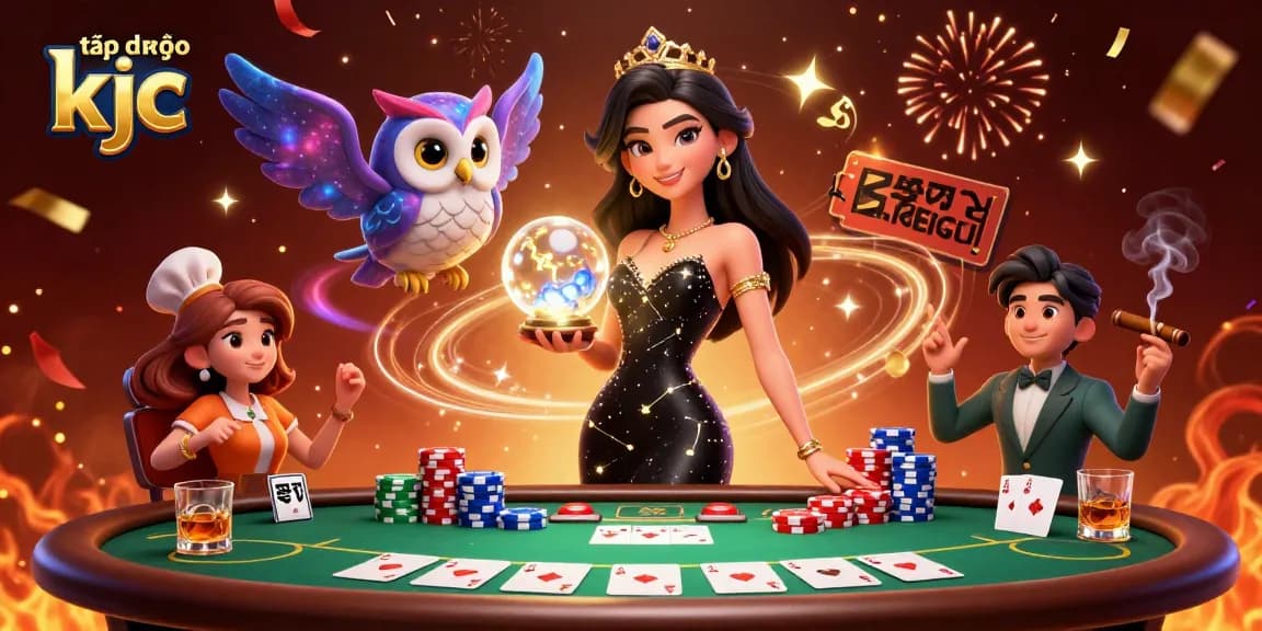 Engage with the spellbinding features of Tập đoàn KJC as you immerse yourself in a vibrant 3D gambling scene.