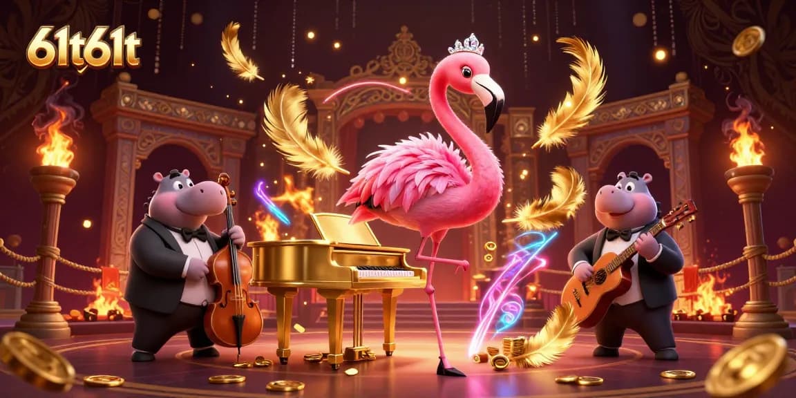 Experience the thrilling energy of 61t61t with a vibrant casino scene featuring animated characters and dynamic elements.
