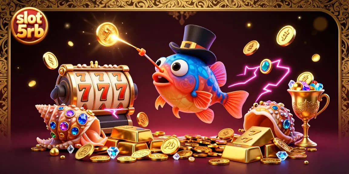 Spin the reels and win with slot 5rb treasures in a vibrant underwater casino scene.