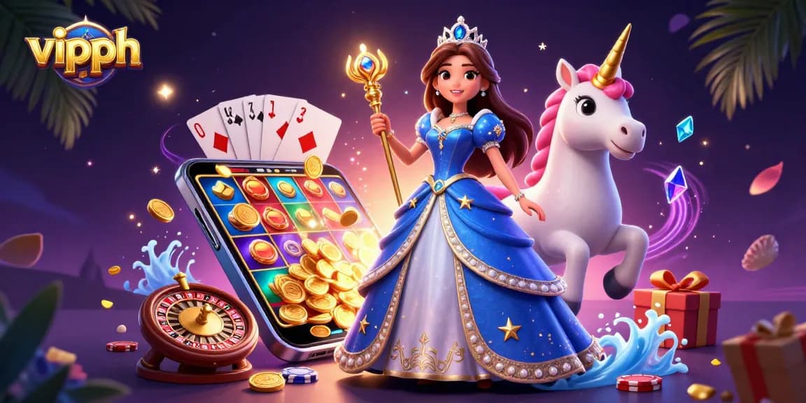 Experience the vibrant charm of vipph with enchanting casino elements and magical characters in action.