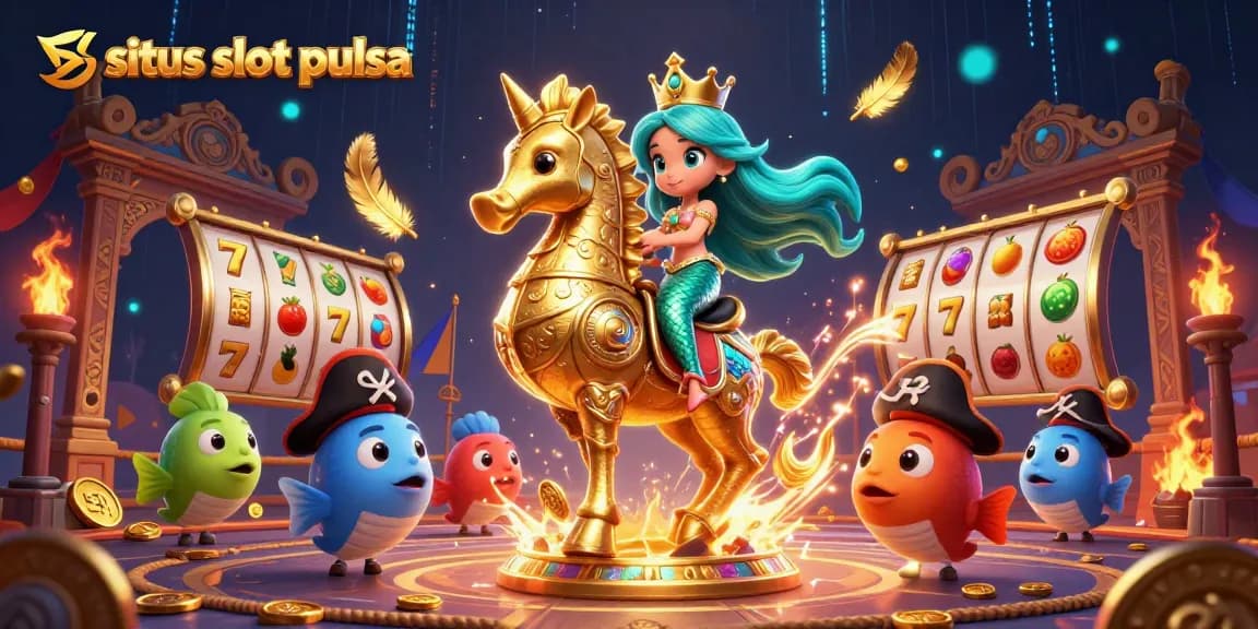 Experience thrilling gameplay on situs slot pulsa with vibrant 3D characters and dynamic slot elements.