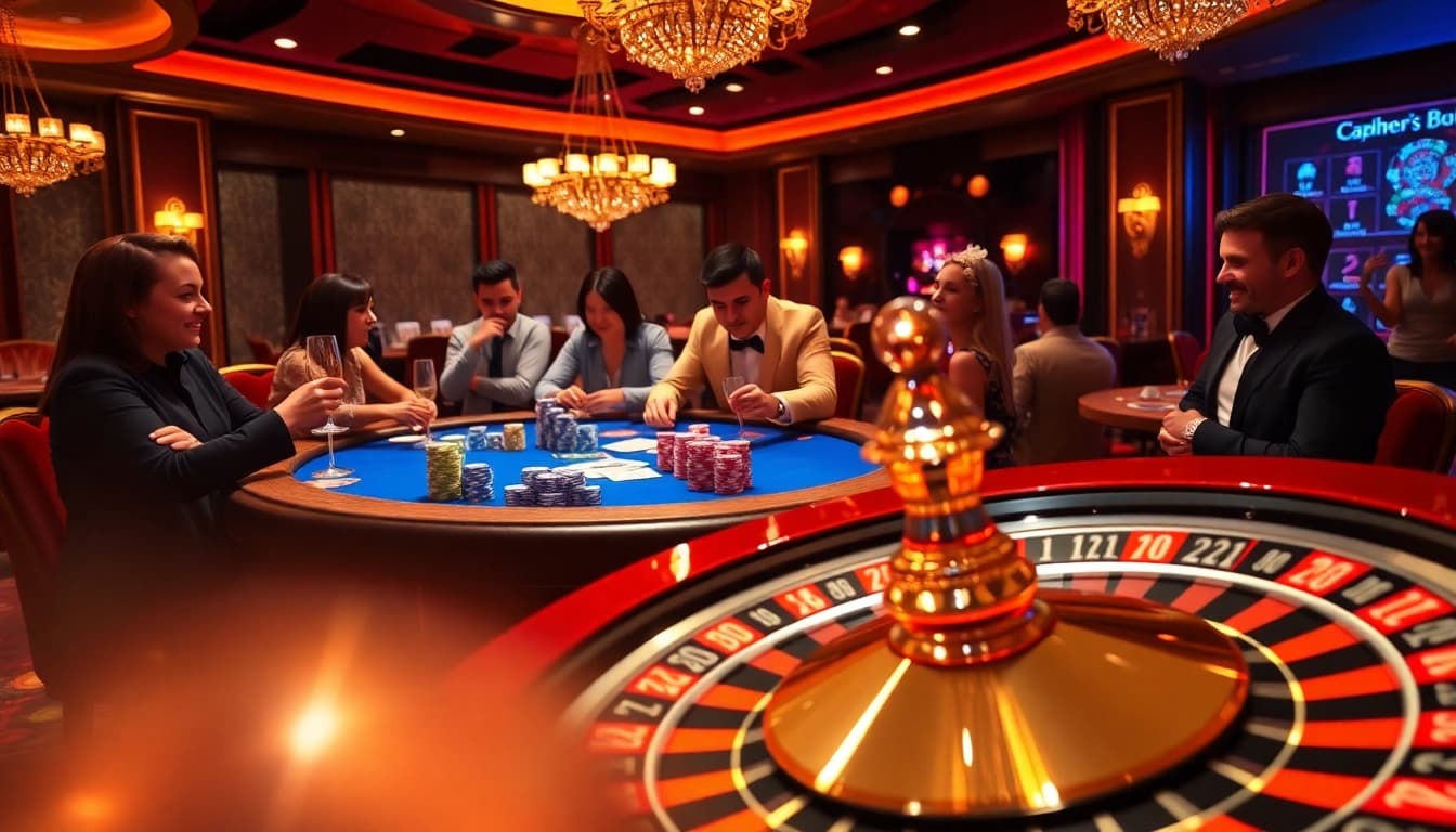 Enjoying a high-stakes game at ww88 com with vibrant poker tables and exciting roulette action