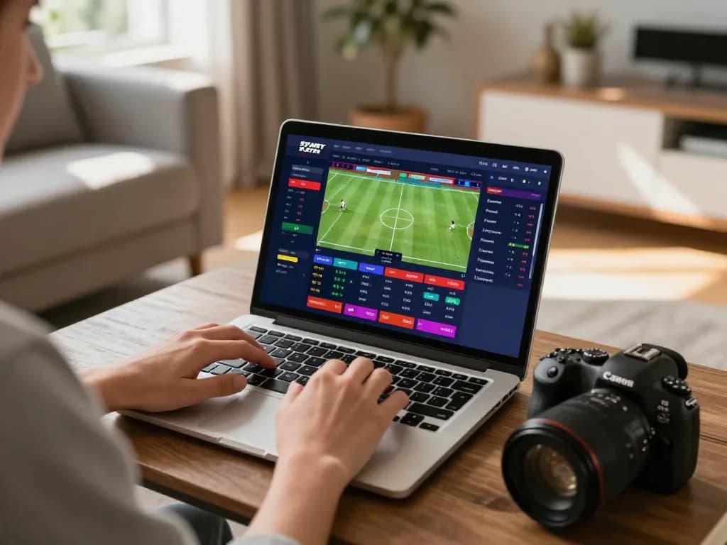 Daga sports betting excitement with a vibrant online interface and strategic gameplay in a cozy setting.