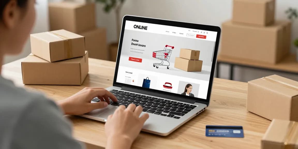 Person browsing e-commerce website to Buy Instagram Likes Safely, showcasing online shopping experience