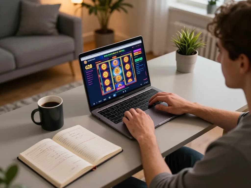 G28 online casino interface displayed on a laptop as a player engages in strategic betting at home