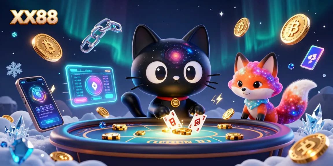 Engage with thrilling XX88 gaming experiences, featuring a dynamic cosmic casino scene.