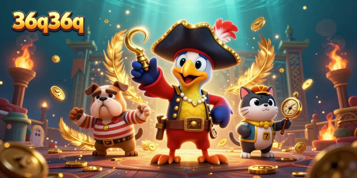 Engage in thrilling casino action with 36q36q's vibrant pirate-themed illustration showcasing strategic gameplay.