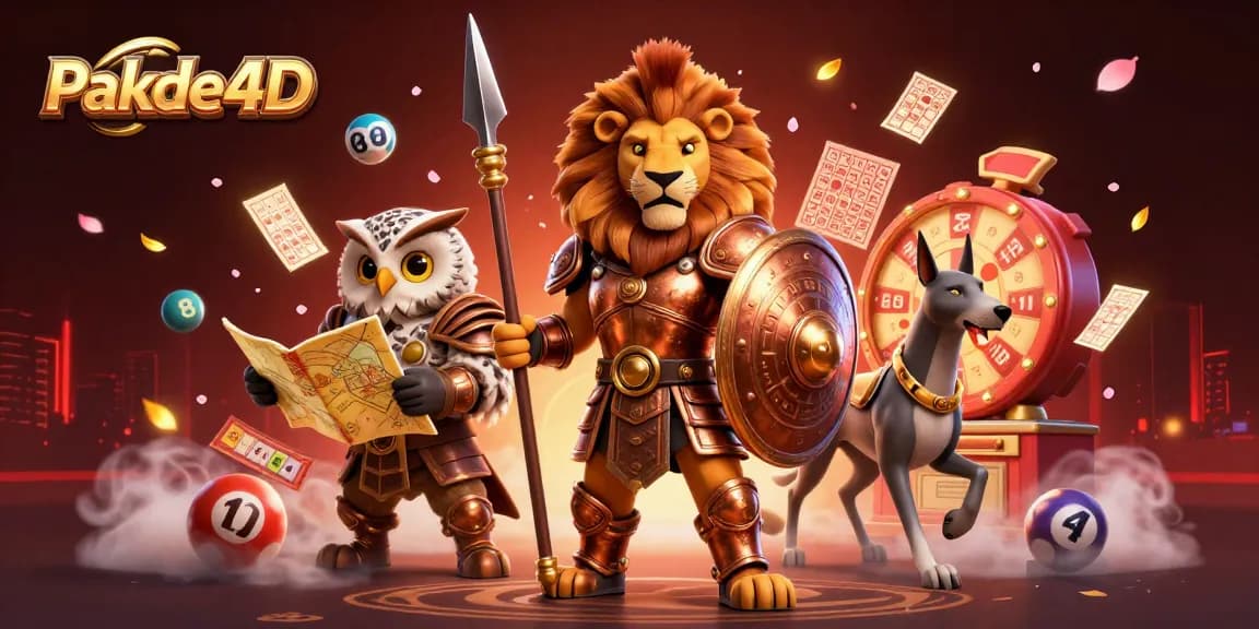 Engage with Pakde4D by experiencing a vibrant lottery atmosphere featuring dynamic characters and rich game elements.