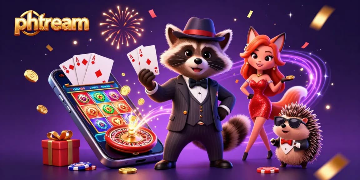 Experience the excitement of phdream with this vibrant casino scene featuring colorful slot games and dynamic characters.