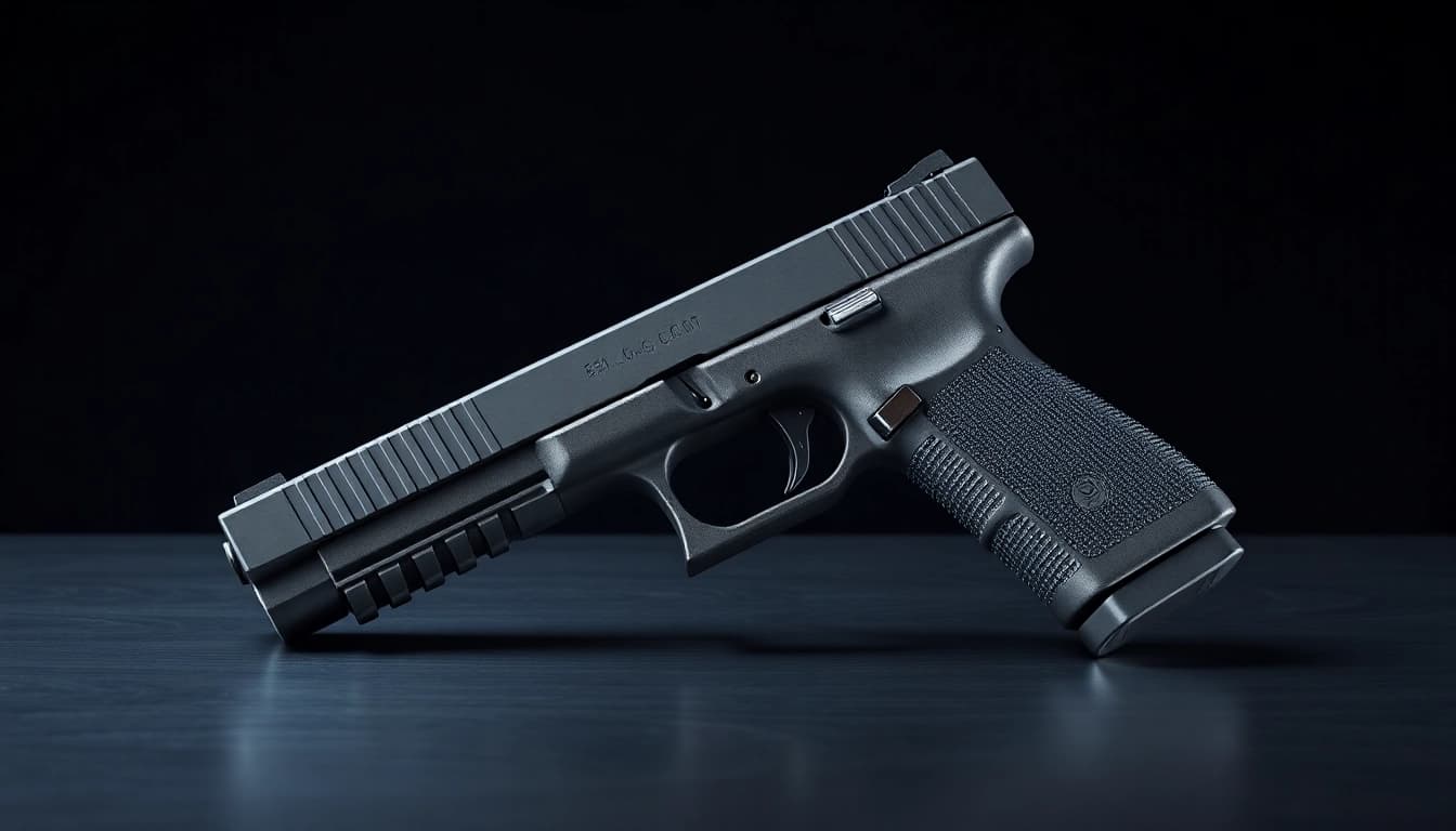 Close-up view of polymer 80 glock 17 showcasing its features and ergonomic design.