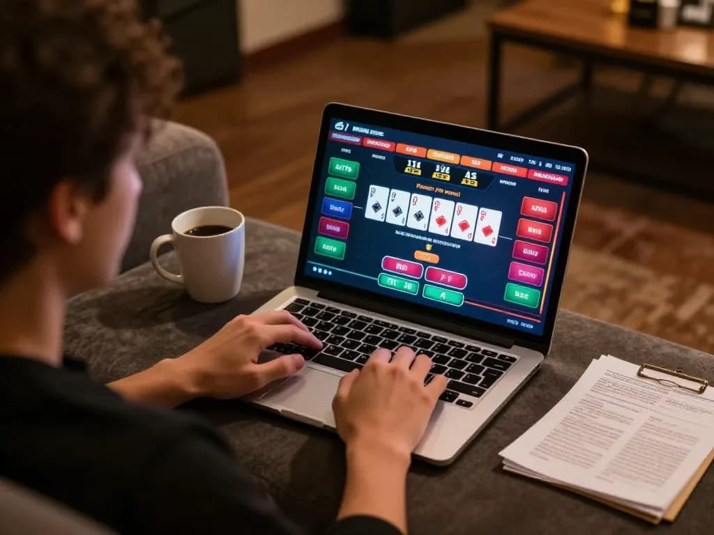 MM88 online poker action showing a player engaged in an exciting game session with dynamic visuals.