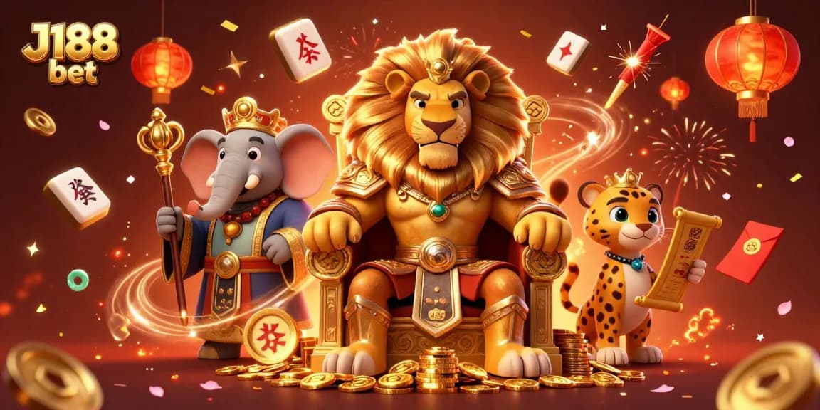 Experience the excitement of J188 bet with colorful casino elements and vibrant characters.