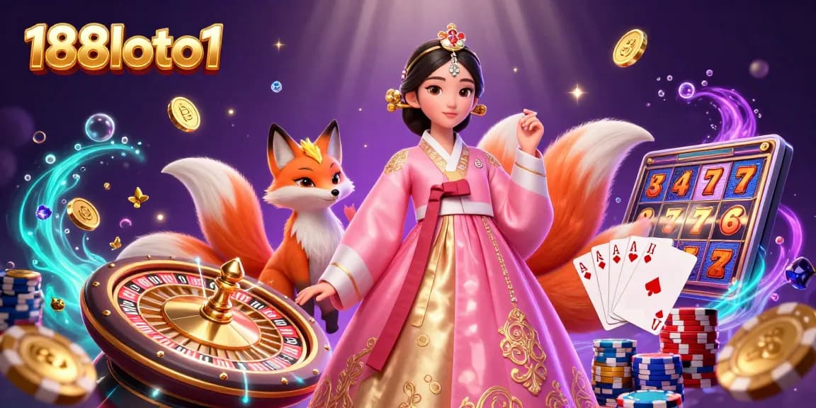 Engage in thrilling gameplay at 188loto1 with vibrant casino elements and luck symbols.