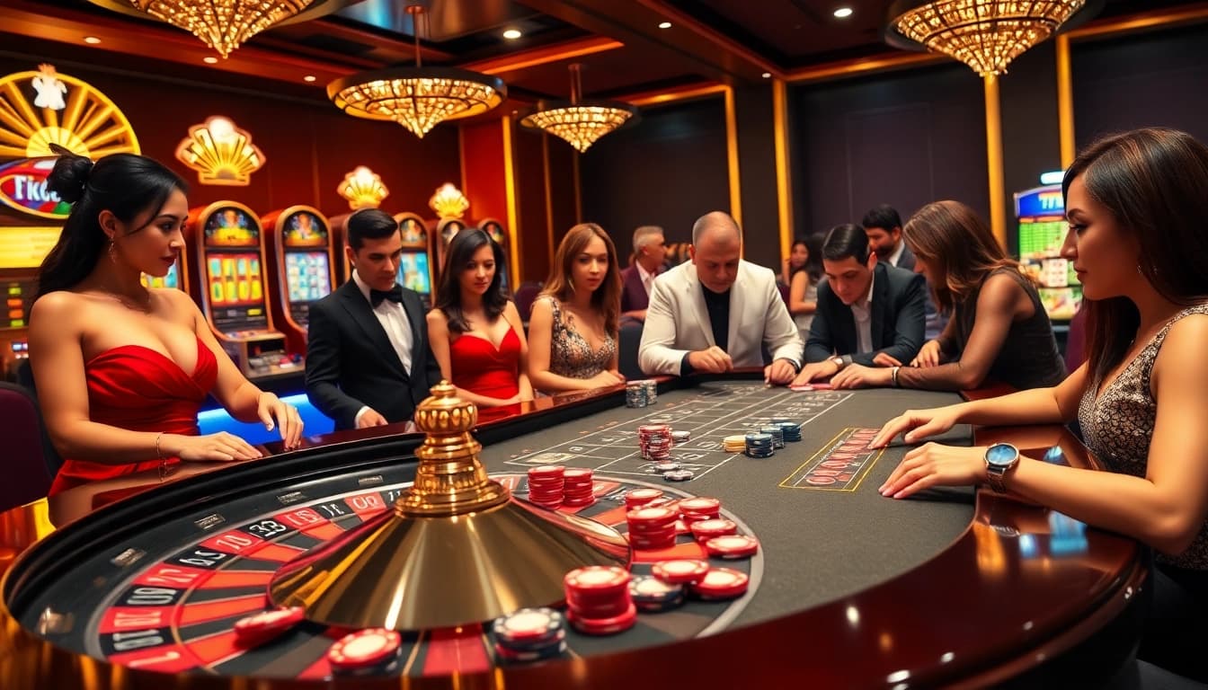 Vivez le frisson du meilleur casino en ligne avec des scènes de jeu vibrantes et des installations luxueuses.