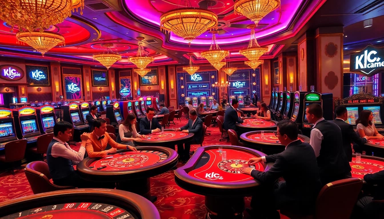 KJC members enjoying a thrilling night at the poker table in a luxurious casino.