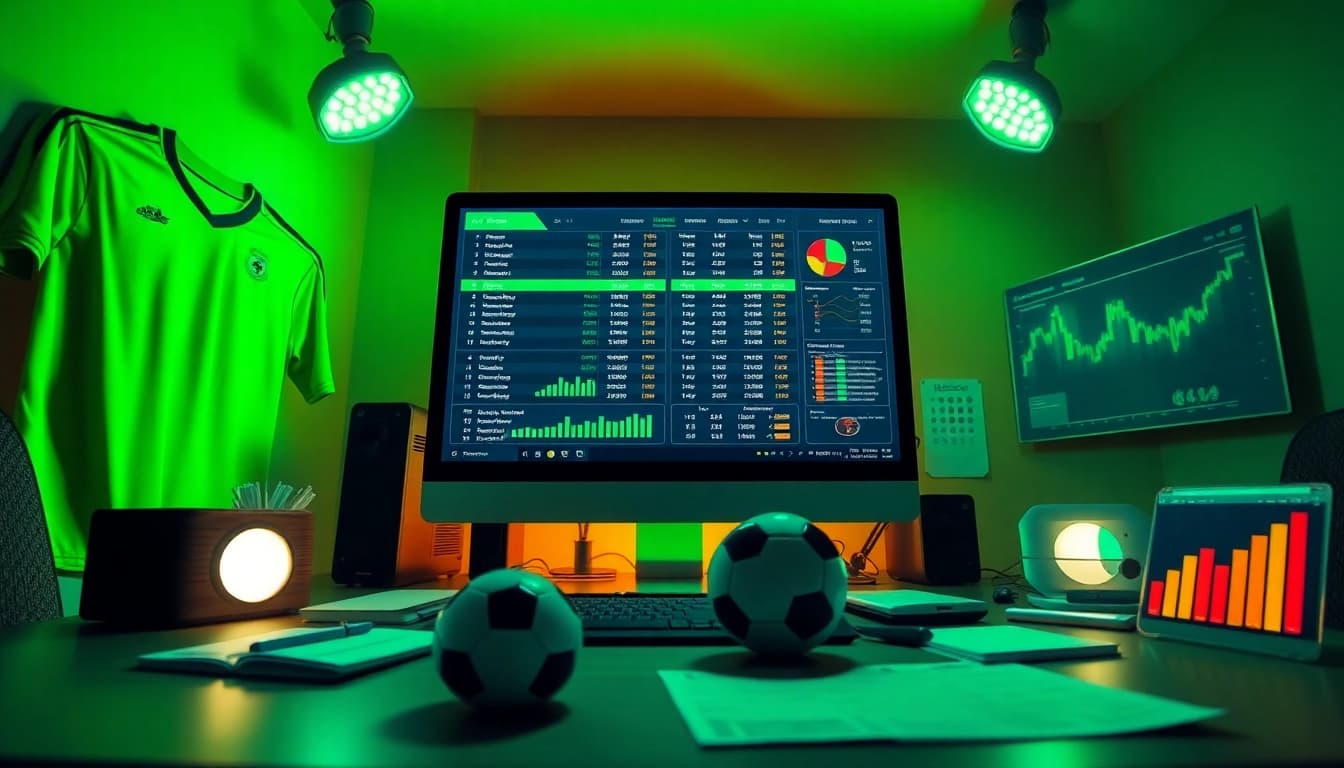 Kèo nhà cái updates displayed on a vibrant sports analysis workspace.
