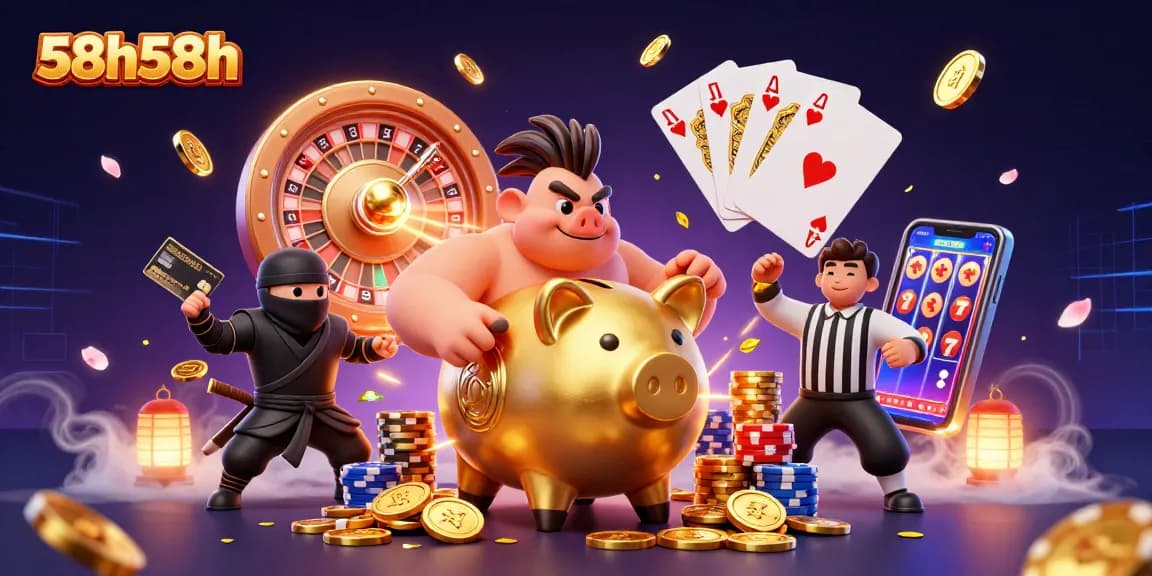 Engage with thrilling 58h58h gameplay featuring dazzling coins and lively characters.