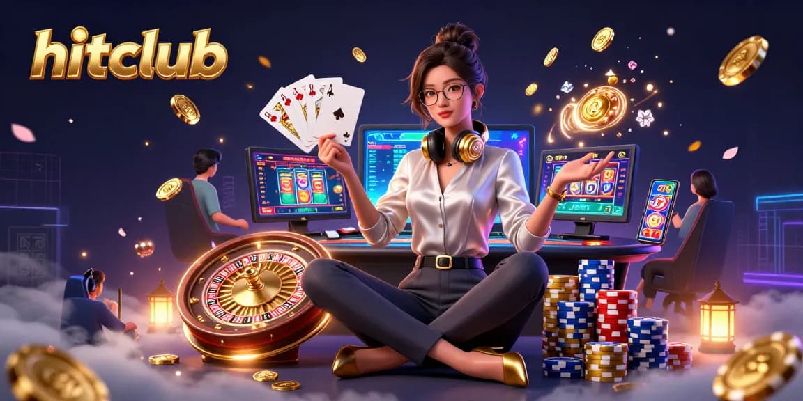 Experience the thrill of gaming at hitclub with elegant characters, casino elements, and vibrant visuals.