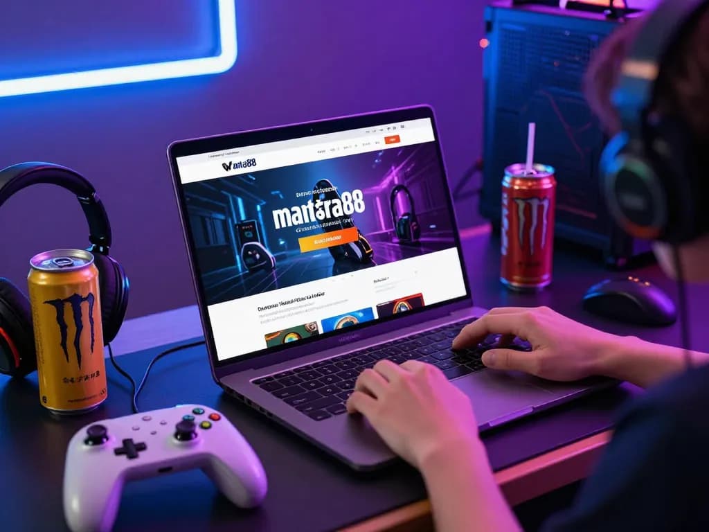 Engaging with the mantra88 online gaming platform featuring vibrant accessories in a dynamic setup.