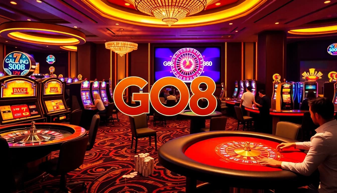 Experience thrilling gameplay at GO8 with exciting table games and vibrant slot machines.