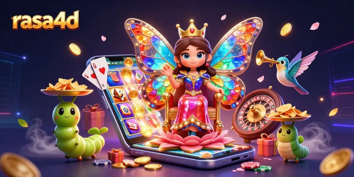 Rasa4d menawarkan permainan kasino interaktif dengan ratu kupu-kupu dan elemen slot yang menggoda.