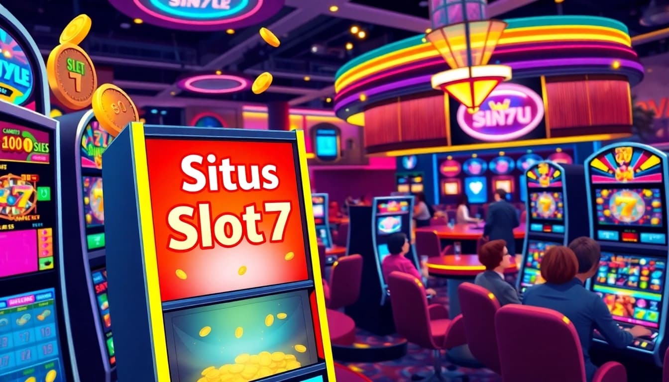Menyaksikan keseruan permainan situs slot777 di kasino modern dengan lampu yang berkelap-kelip dan suasana yang energik.