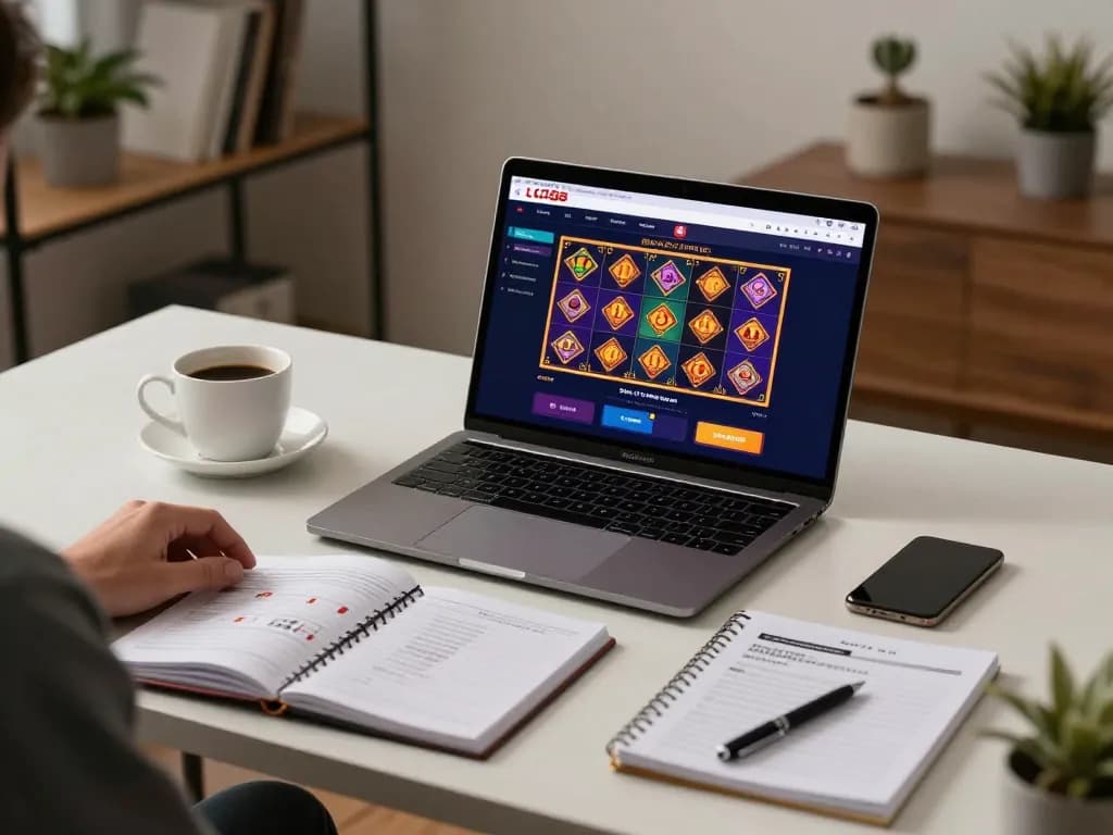Engaging in online betting on LC88 from a stylish home setup with casino app interface.