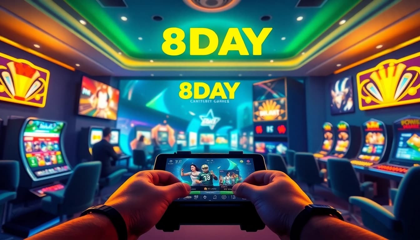 Engaging representation of 8DAY online gaming platform showcasing vibrant gaming activities.