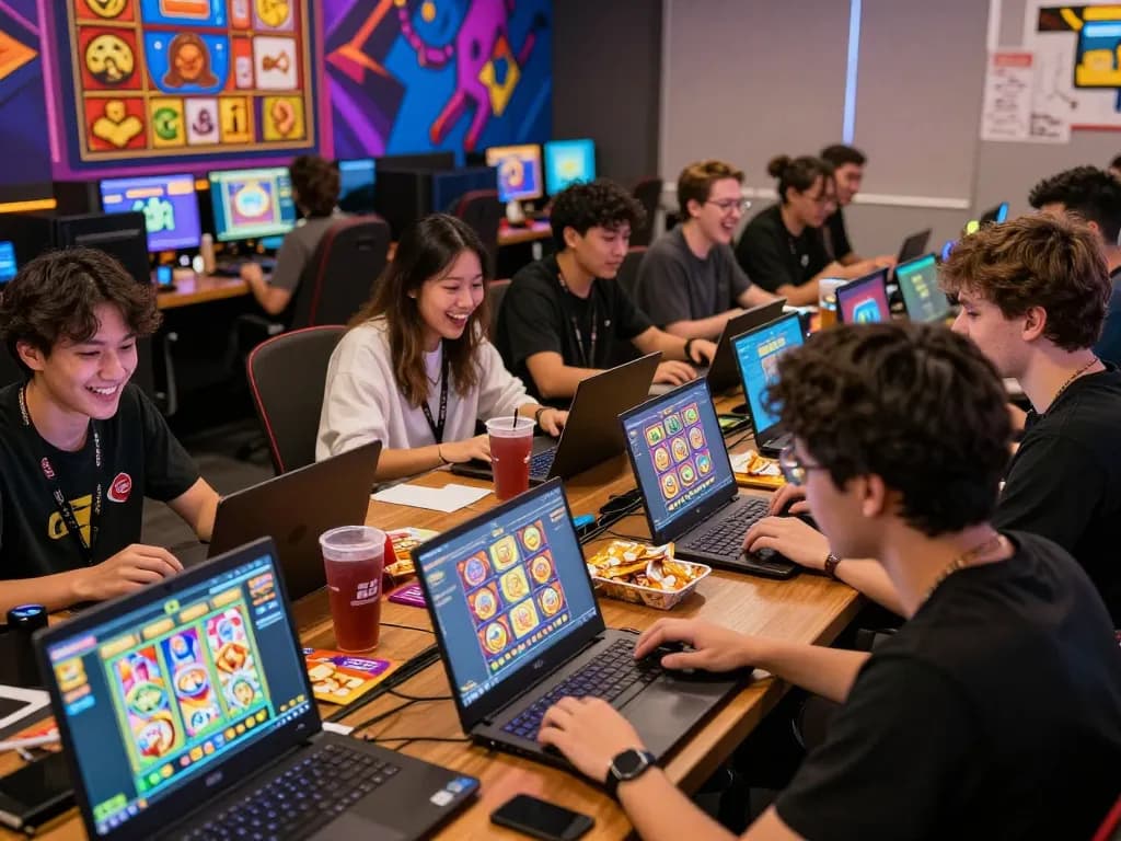 Exciting gaming scene at go88 with players engaging in vibrant online games.